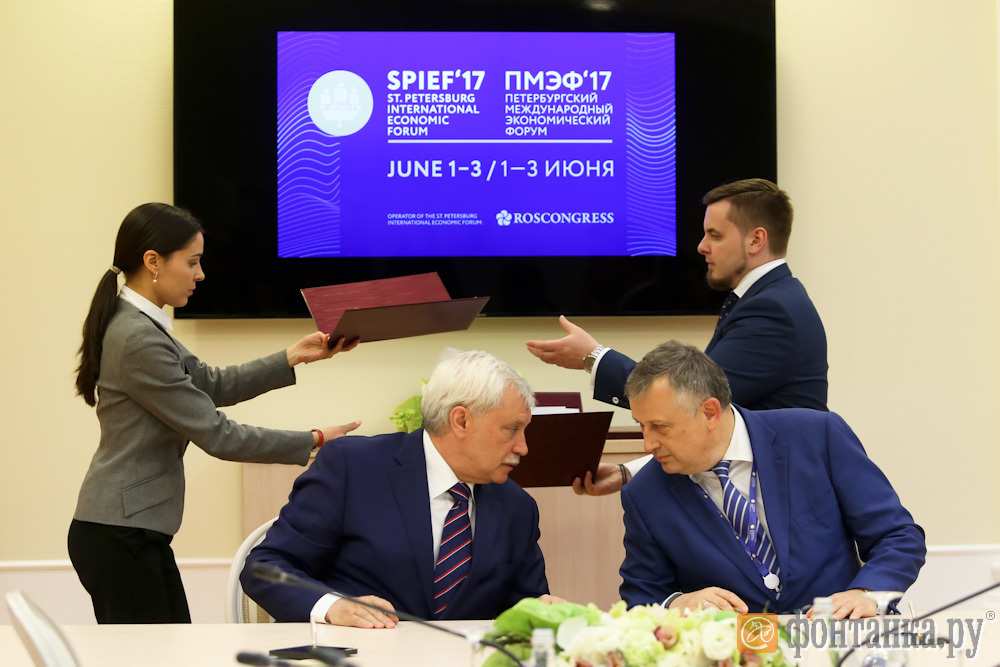 Георгий Полтавченко и губернатор Ленинградской области Александр Дрозденко